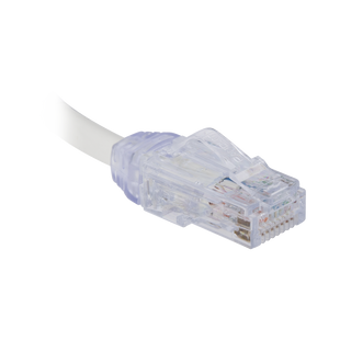 Cable de Parcheo UTP, Cat6A, Diámetro Reducido (28 AWG), CM/LSZH, Color Blanco Mate, 20.3 cm (8 Pulgadas)