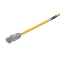 Cable de Parcheo UTP, Cat6A, Diámetro Reducido (28 AWG), CM/LSZH, Color Amarillo, 8in (20.3cm)