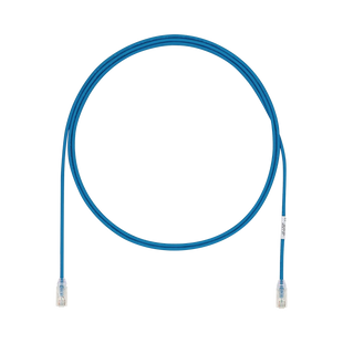 Cable de Parcheo UTP Cat6A, CM/LSZH, Diámetro Reducido (28AWG), Color Azul, 2.74 Metros (9 Pies)