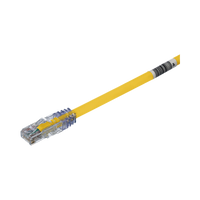 Cable de Parcheo UTP, Cat6A, 24 AWG, CM, Color Amarillo, 6.1 Metros (20 Pies)