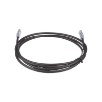 Cable de Parcheo UTP, Cat6A, 24 AWG, CM, Color Negro, 1.52 Metros (5 Pies)