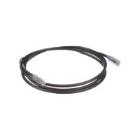 Cable de Parcheo UTP, Cat6A, 24 AWG, CM, Color Negro, 1.52 Metros (5 Pies)