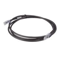 Cable de Parcheo UTP, Cat6A, 24 AWG, CM, Color Negro, 2.13 Metros (7 Pies)