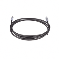 Cable de Parcheo UTP, Cat6A, 24 AWG, CM, Color Negro, 2.13 Metros (7 Pies)