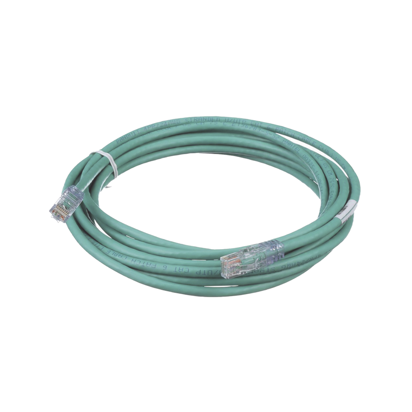 Cable de Parcheo TX6, UTP Cat6, 24 AWG, CM, Color Verde, 4.57 Metros (15 Pies)