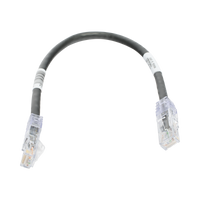 Cable de Parcheo TX6, UTP Cat6, 24 AWG, CM, Color Negro, 0.3 Metros (1 Pie)