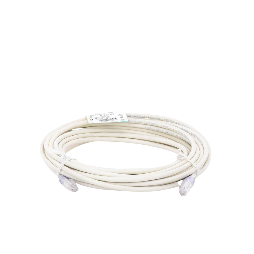 Cable de Parcheo TX6, UTP Cat6, 24 AWG, CM, Color Blanco Mate, 9.14 Metros (30 Pies)