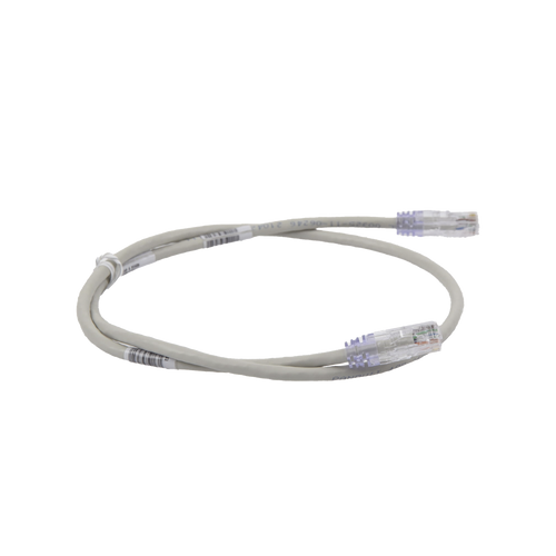 Cable de Parcheo TX6, UTP Cat6, 24 AWG, CM, Color Gris, 0.91 Metros (3 Pies)