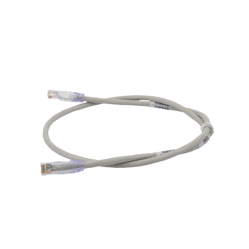 Cable de Parcheo TX6, UTP Cat6, 24 AWG, CM, Color Gris, 0.91 Metros (3 Pies)