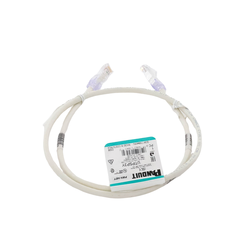 Cable de Parcheo TX6, UTP Cat6, 24 AWG, CM, Color Blanco Mate, 0.91 Metros (3 Pies)