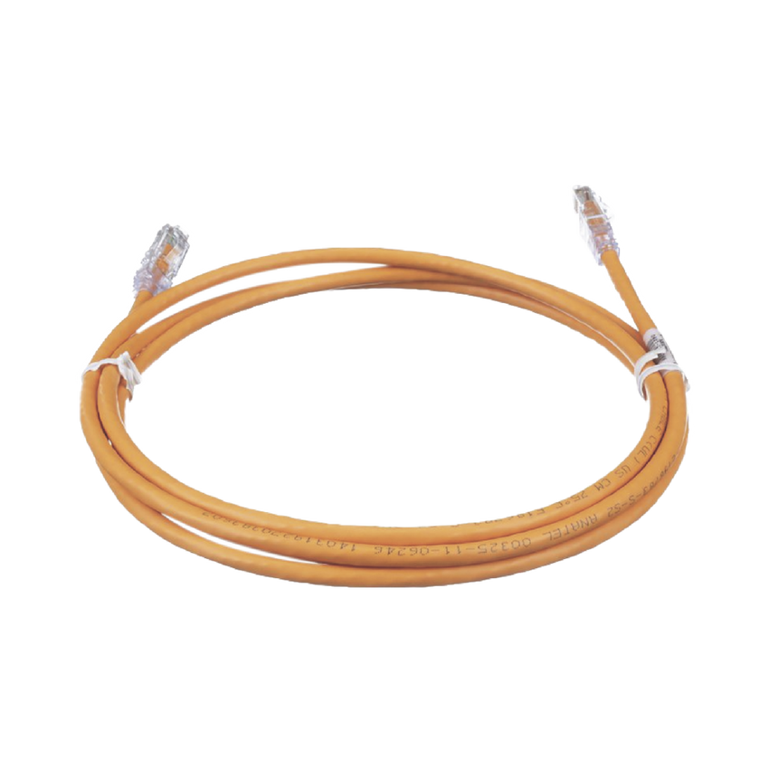 Cable de Parcheo TX6, UTP Cat6, 24 AWG, CM, Color Naranja, 1.52 Metros (5 Pies)