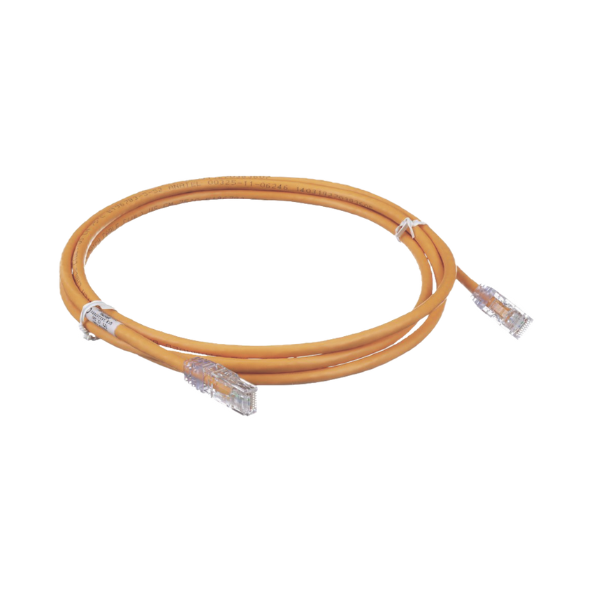 Cable de Parcheo TX6, UTP Cat6, 24 AWG, CM, Color Naranja, 2.13 Metros (7 Pies)