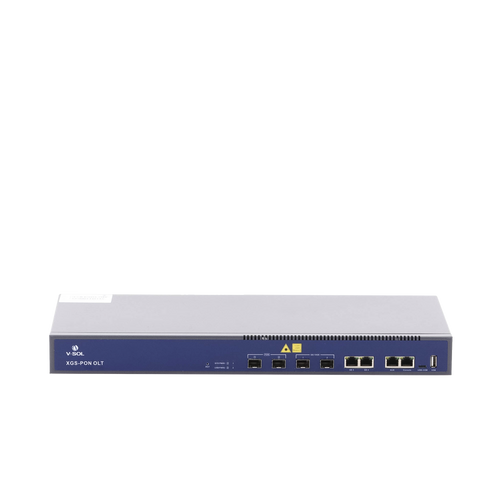 OLT Dual de 2 Puertos XGSPON/GPON / 4 Puertos Uplink (2 Puerto Gigabit RJ45 + 2 Puertos SFP/SFP+) / Hasta 512 ONUs