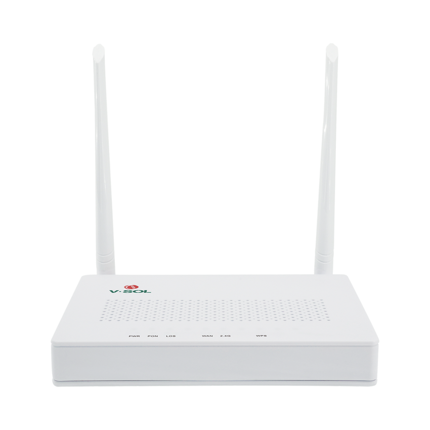 ONU Dual G/EPON con Wi-Fi en 2.4 GHz + 4 puertos LAN Gigabit, hasta 300 Mbps vía inalámbrico