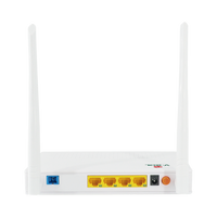 ONU Dual G/EPON con Wi-Fi en 2.4 GHz + 4 puertos LAN Gigabit, hasta 300 Mbps vía inalámbrico