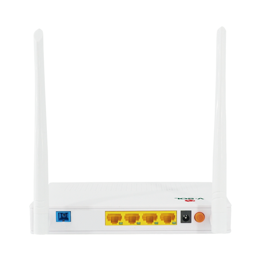 ONU Dual G/EPON con Wi-Fi en 2.4 GHz + 4 puertos LAN Gigabit, hasta 300 Mbps vía inalámbrico
