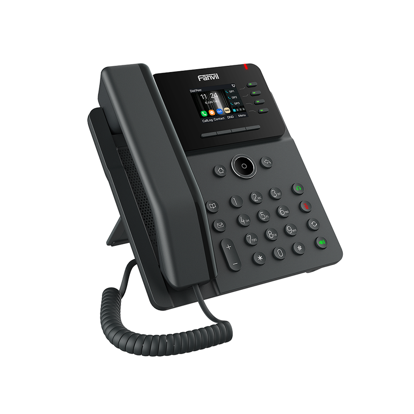 Teléfono IP Wi-Fi Empresarial,Bluetooth, 4 líneas SIP, pantalla a color 2.4", PoE, puertos Gigabit, conferencia local de 6 vías.