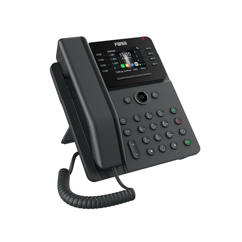 Teléfono IP Empresarial / 12 Líneas SIP / Pantalla Color 2.8" HD 320x240 / Audio HD G.722 y Opus / Conferencia 6 Vías / Bluetooth 5.4 / PoE 802.3af / Gigabit