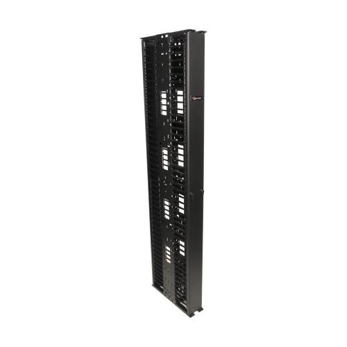 Organizador RouteIT Vertical Doble de 45UR, Fabricado en Acero Laminado en Frío 16AWG, 10in (254 mm) de Ancho