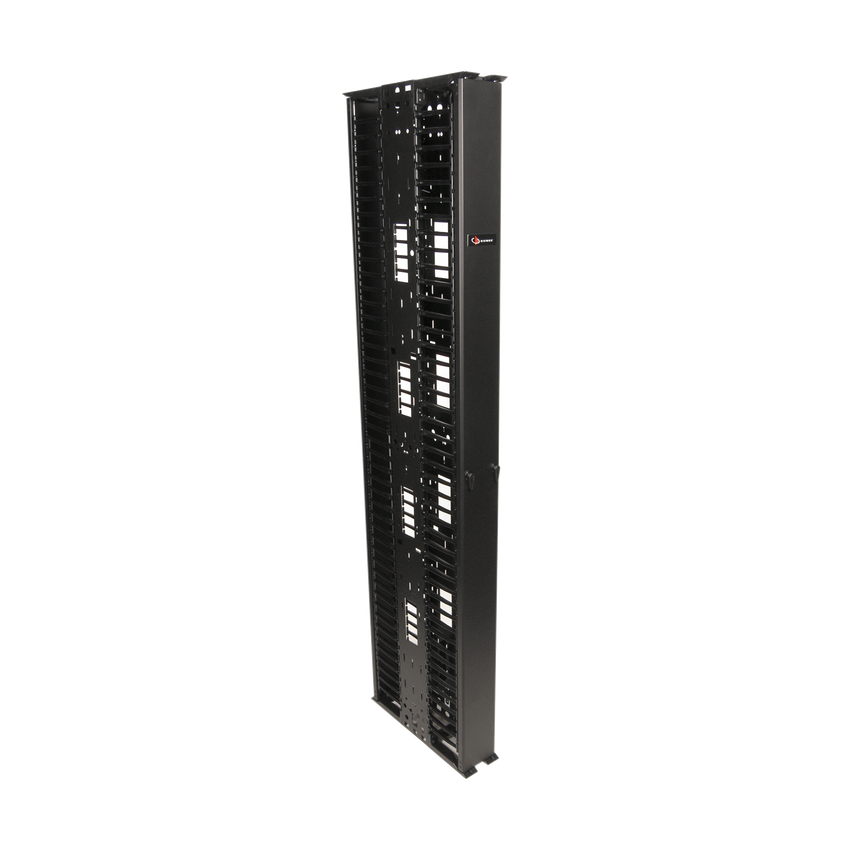 Organizador RouteIT Vertical Doble de 45UR, Fabricado en Acero Laminado en Frío 16AWG, 10in (254 mm) de Ancho