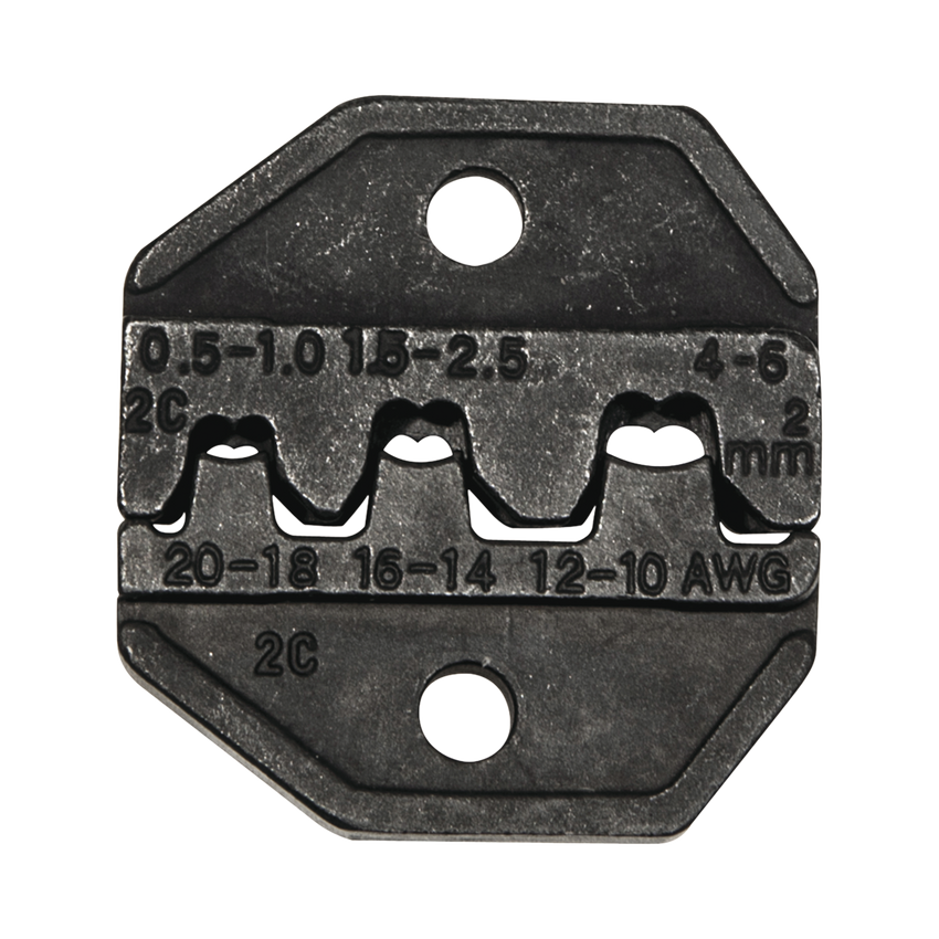 Matriz Ponchadora, Terminales  sin Aislamiento o de Cilindro Abierto, 10-20 AWG. Compatible con Pinza Ponchadora VDV200-010