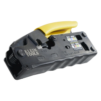 Ponchadora/Pelacables/Cortacables Compacta con Matraca para Conectores  RJ45 y RJ11/RJ12.