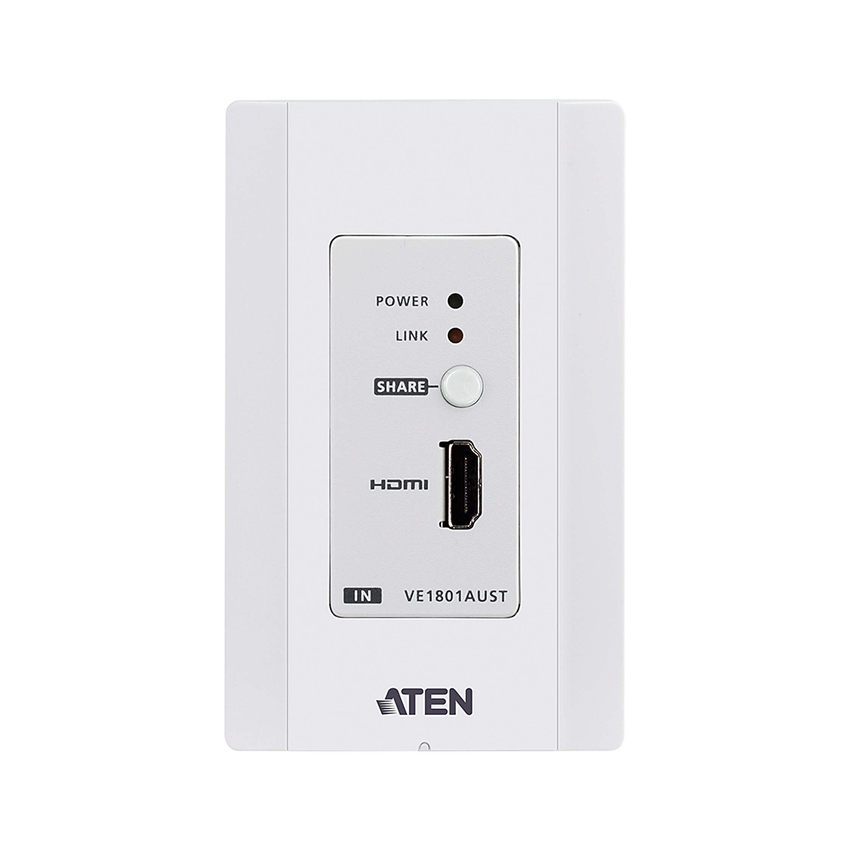 Transmisor HDMI | 4K a 40 metros | HDBaseT-Lite con placa de pared estadounidense/PoH