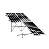 Montaje para Panel Solar 2X2, Riel 5 de 2700mm para Módulos con Espesor de 30-35mm, Vel. de Viento Máx. 136km/h