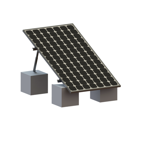 Montaje para Panel Solar, Riel "8" de 1400mm para Módulos con Espesor de 35mm, Velocidad de Viento Máx. 136km/h (20° a 45°)