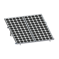 Montaje para 2 Paneles Solares, Riel "8" de 2700mm para Módulos con Espesor de 30-35mm, Velocidad de Viento Máx. 136km/h