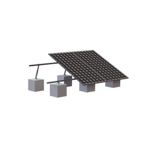 Montaje para 3 Panel Solar, Riel "8" de 4050mm para Módulos con Espesor de 35mm, Velocidad de Viento Máx. 136km/h (20° a 45°)