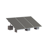 Montaje para 3 Panel Solar, Riel "8" de 4050mm para Módulos con Espesor de 35mm, Velocidad de Viento Máx. 136km/h (20° a 45°)