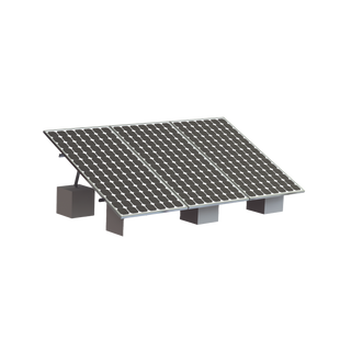 Montaje para 3 Panel Solar, Riel "8" de 4050mm para Módulos con Espesor de 35mm, Velocidad de Viento Máx. 136km/h (20° a 45°)