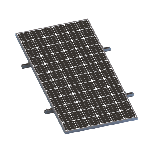 Kit De Minirieles Para Panel Solar Arreglo 1X1 Para Instalación Plano En Lámina