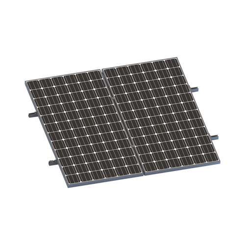 Kit De Minirieles Para Panel Solar Arreglo 1X2 Para Instalación Plano En Lámina