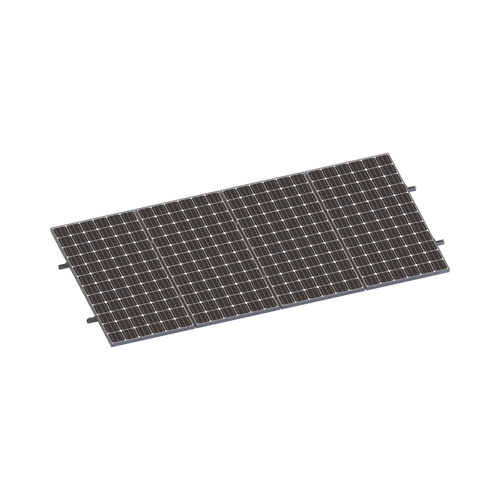 Kit De Minirieles Para Panel Solar Arreglo 1X4 Para Instalación Plano En Lámina