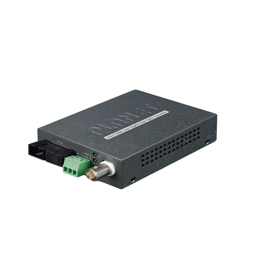 Kit Convertidor de Medios de Video Sobre Fibra Gigabit WDM-SC, Monomodo a 20 km, Tipo de Video AHD/TVI/CVI/CVBS