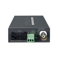 Kit Convertidor de Medios de Video Sobre Fibra Gigabit WDM-SC, Monomodo a 20 km, Tipo de Video AHD/TVI/CVI/CVBS