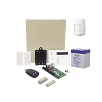 Kit Inalámbrico de panel VISTA48 con Teclado Alfanumérico 6160RF, Receptor para sensores Inalámbricos, Batería, Transformador, 2 Contactos Magnéticos 5816 con imán, 1 Sensor de Movimiento 5800PIR y un Control Remo