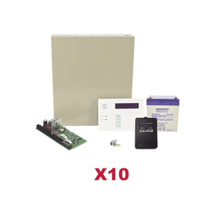 Kit de 10 Paneles de Alarma VISTA48 con Batería y Transformador