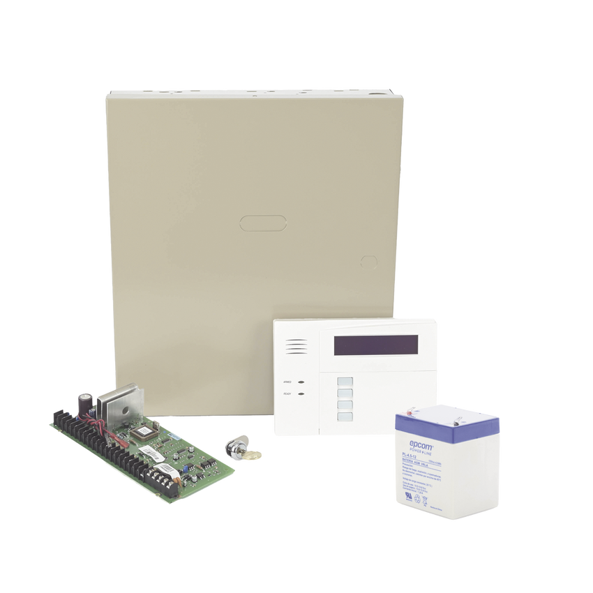 Kit de Panel de Alarma VISTA48LA con Gabinete, Teclado programador y Batería