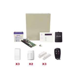 Kit inalámbrico / Panel VISTA48LA con teclado 6160RF receptor inalámbrico / 3 contactos 5816 / 2 PIR 5800PIR / 1 Llavero inalambrico Bateria y Transformador