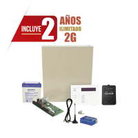 (2 Años datos ILIMITADO INCLUIDO)  Kit Vista48LA con comunicador MINI012G, Teclado, Gabinete, Bateria y Transformador