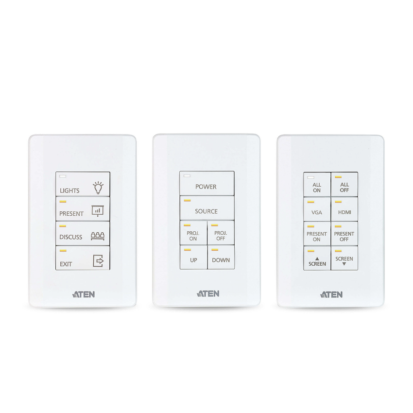 Sistema de control ATEN | Teclado de 8 botones (EE. UU., 1GANG) | BLANCO |