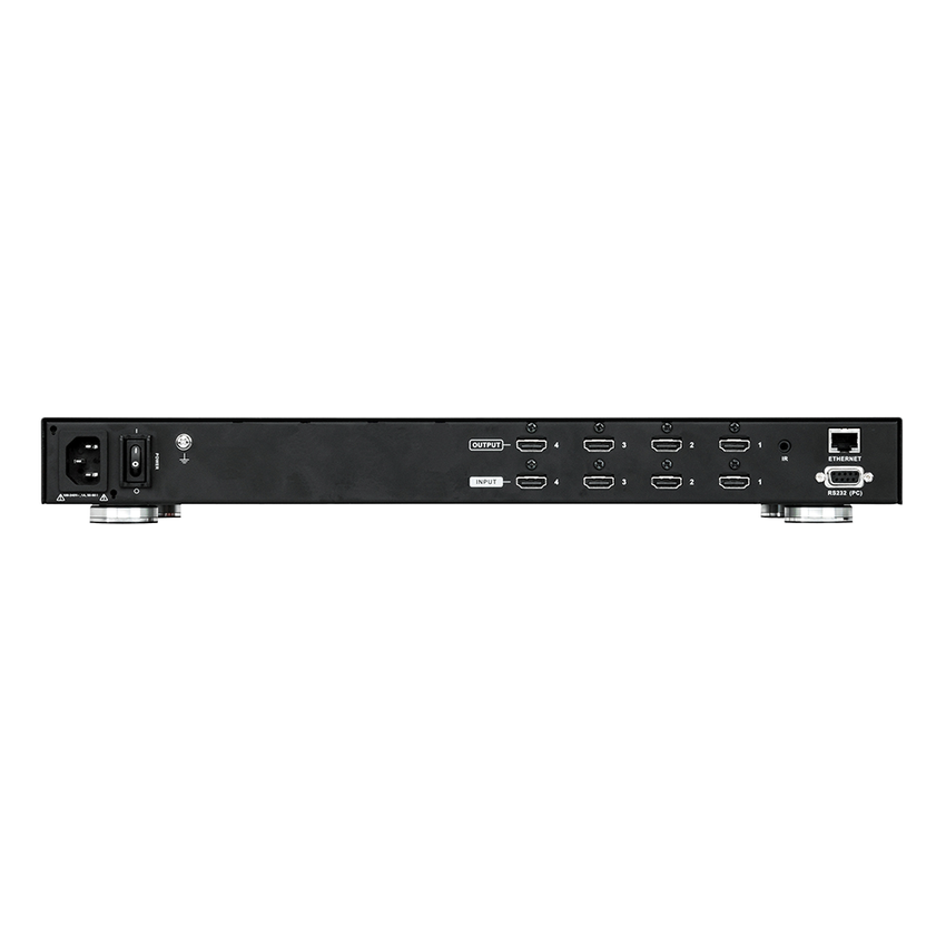 SWITCH DE MATRIZ HDMI | 4X4 | CON ESCALADOR | COMPATIBLE CON VIDEOWALL | Seamless Switch™ | IR | RS-232 | ETHERNET