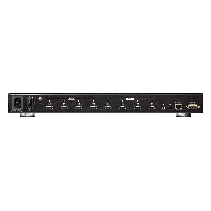 SWITCH DE MATRIZ HDIM | 4K | 4X4 | CON ESCALADOR | COMPATIBLE CON VIEOWALL