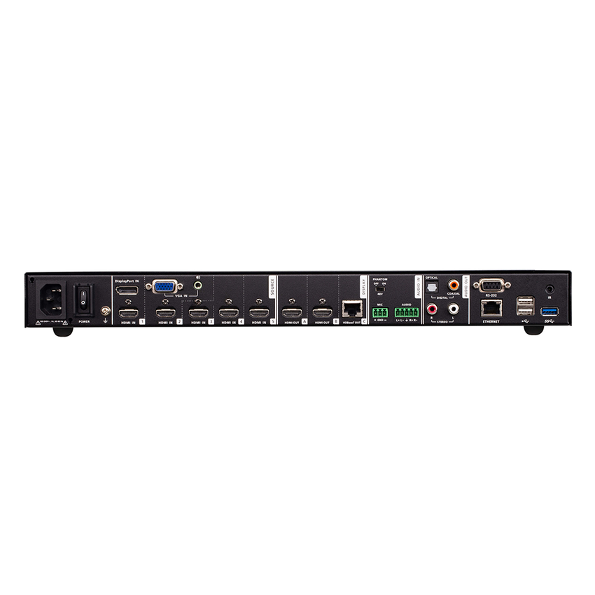 SWITCH MATRICIAL 7X3 | CON ESCALADOR DE VIDEO | STREAMING | MEZCLADOR DE AUDIO | HDBaseT | Receptor de IR