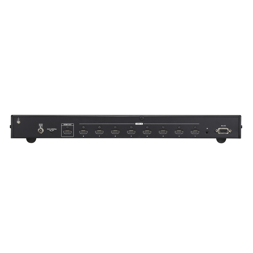 Switch HDMI | 8 Entradas x 1 Salida | Resolución True 4K 4:4:4 | Control RS-232 e IR | HDCP 2.2 | HDR10+ | Plug & Play
