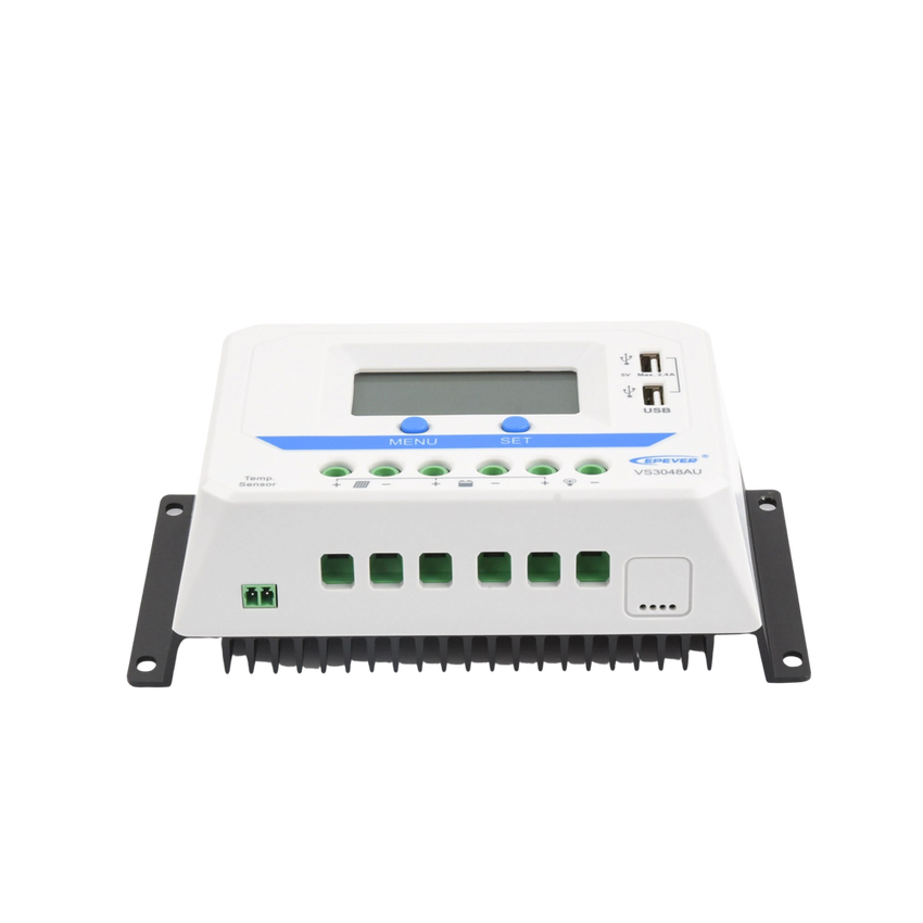 Controlador Solar de Carga PWM 12/24/36/48 V 30 A, Salida USB, con Display