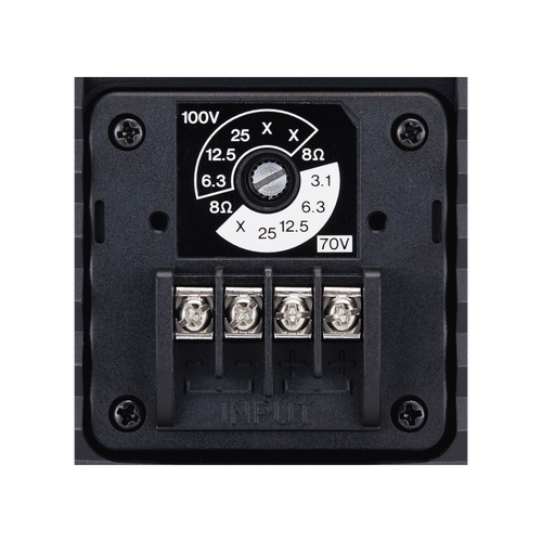 Altavoz de Montaje en Pared | 2 vias | Woofer 4" | Tweeter 1" | IPX3 | 8 ohms | 70/100V | Color Negro | Par
